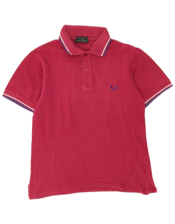 Fred Perry Mens Polo Shirt Small Pink Cotton