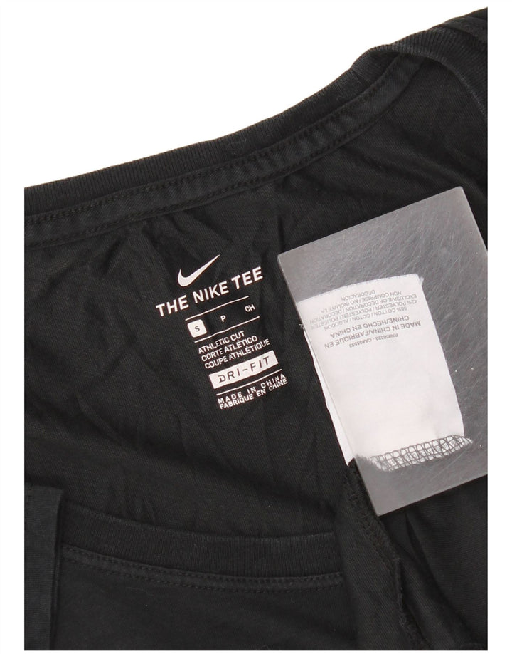 Tricou grafic Nike pentru femei Athletic Cut Top UK 10 Small Black Bumbac