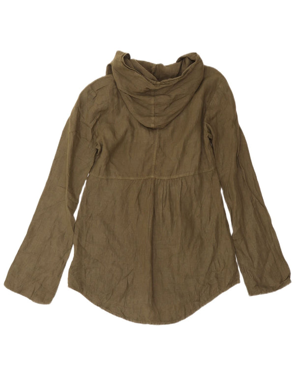 Bluză cu glugă cu mânecă lungă pentru femei Max & Co. Top UK 10 Small Khaki Line
