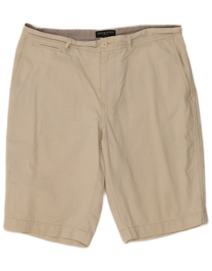 Pantaloni scurți chino pentru bărbați Lyle & Scott W34 Large Beige