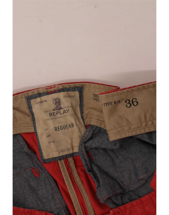 Pantaloni scurți chino pentru bărbați Replay W36 Large Red