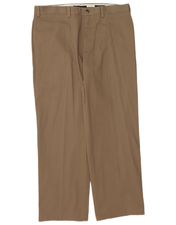 EDDIE BAUER Pantaloni chino drepți pentru bărbați, L36 L30, bej, bumbac