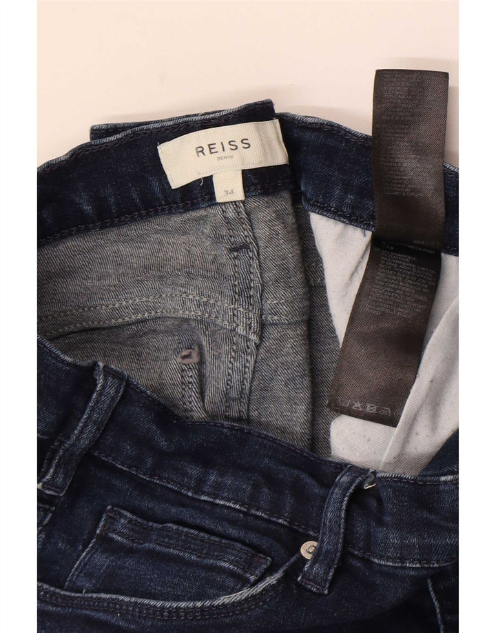 Blugi subțiri pentru bărbați Reiss W34 L30 bumbac bleumarin