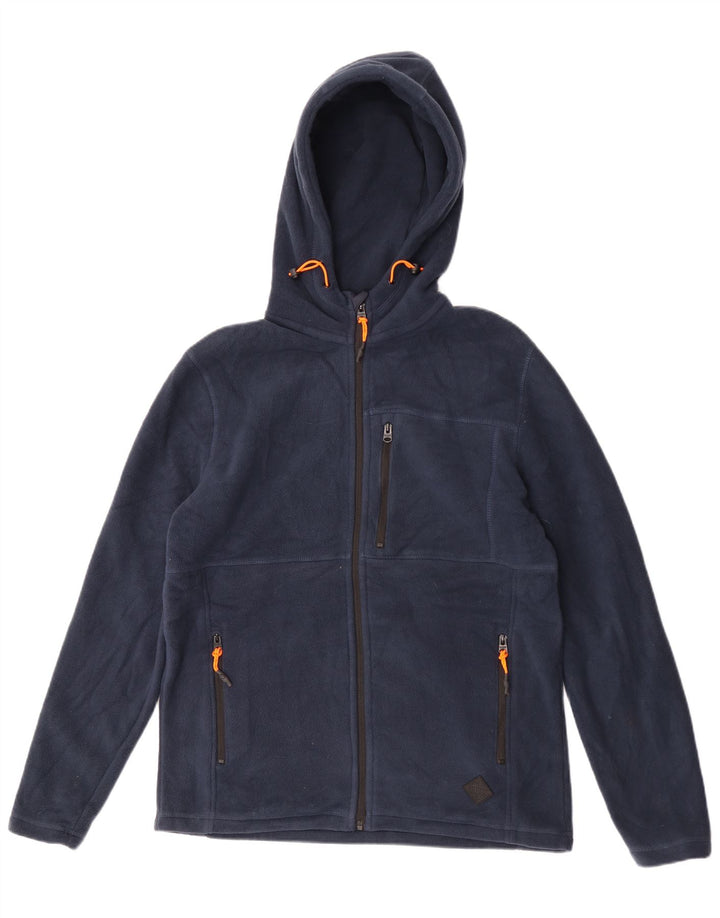 Jachetă fleece pentru bărbați Strock, cu glugă, UK 38, poliester mediu albastru bleumarin