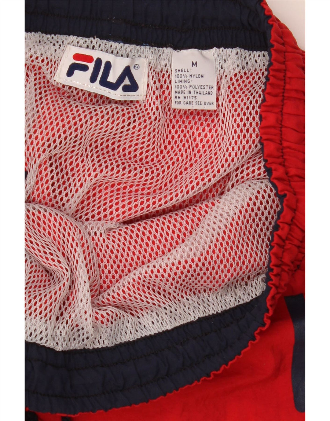 Pantaloni scurți sport Fila pentru bărbați, roșu mediu, nailon