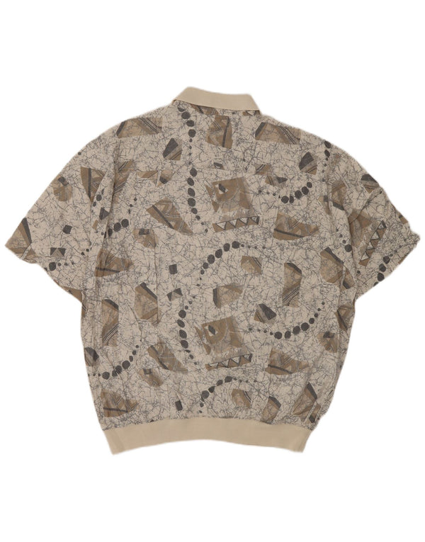 Cămașă cu mânecă scurtă pentru bărbați Malagrida, cu model abstract, XL, viscoză gri