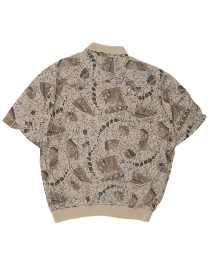 Cămașă cu mânecă scurtă pentru bărbați Malagrida, cu model abstract, XL, viscoză gri