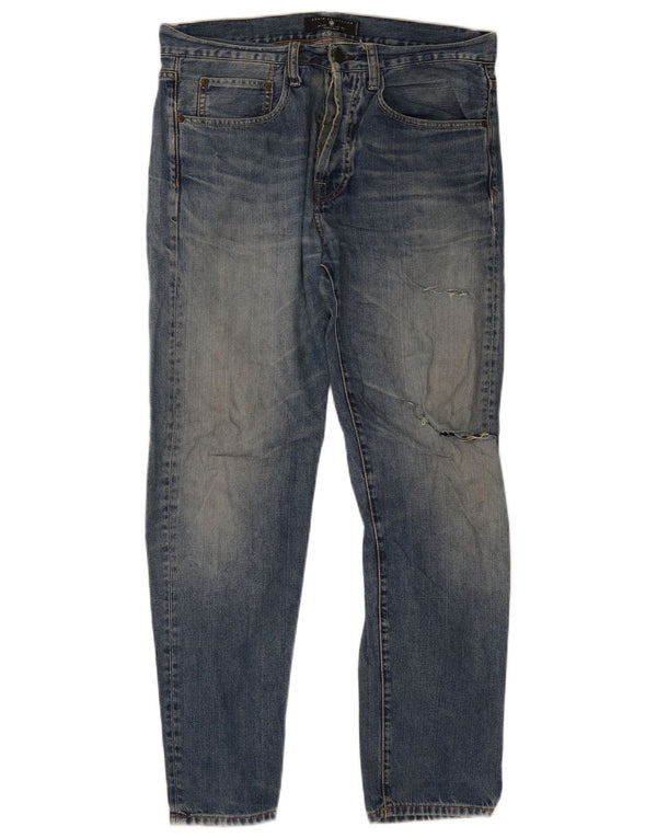 Blugi slim pentru bărbați de la Zara EU 42 Large W32 L30 Albastru