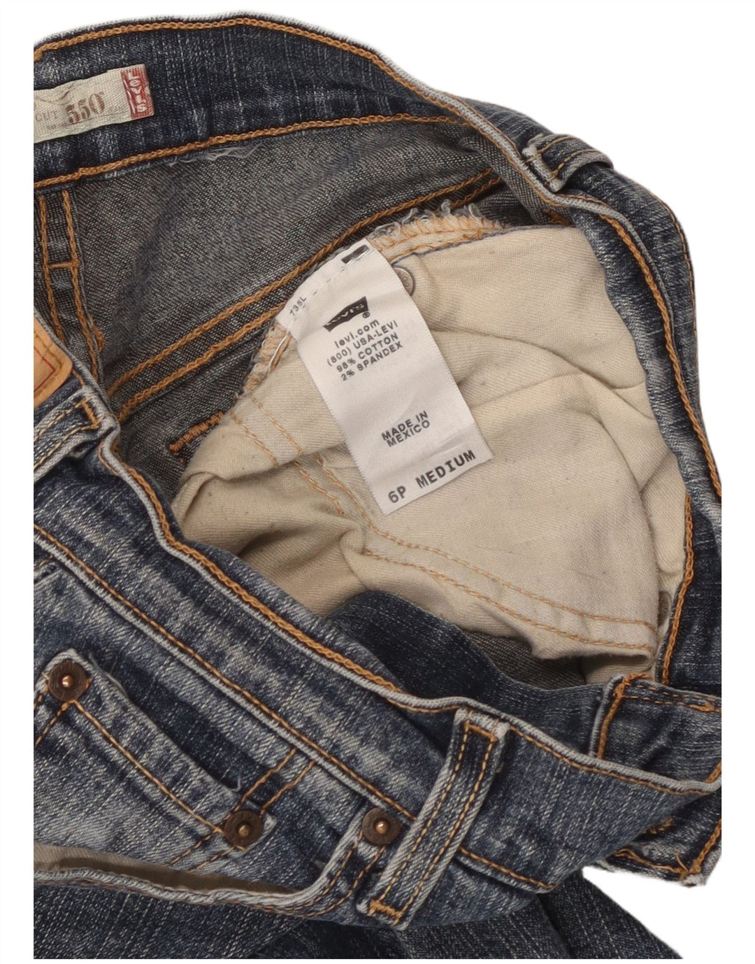 Blugi Levi's 550 Bootcut pentru femei US 6 Medium W26 L26 Bumbac albastru