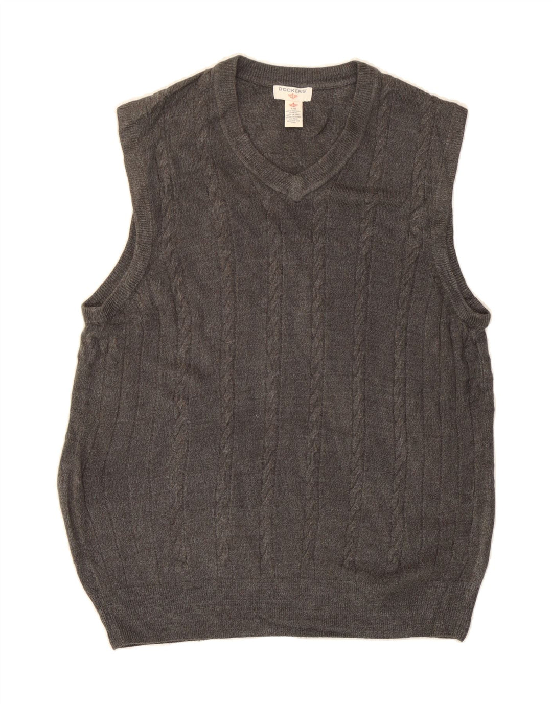 DOCKERS Mens Vest Tank Top Large Grey Acrylic Vintage Dockers and Second-Hand Dockers from Messina Hembry 
