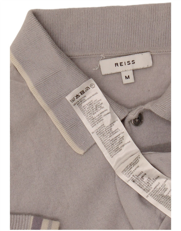 Tricou polo Reiss pentru bărbați, bumbac, gri mediu
