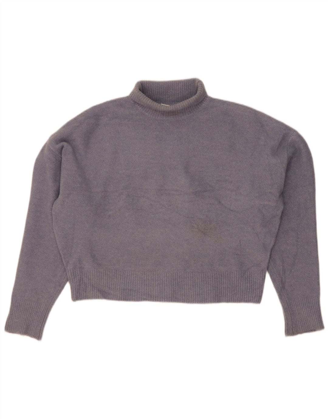 Pulover de damă Zara Crop supradimensionat cu gât rulat, UK 14 Medium Blue