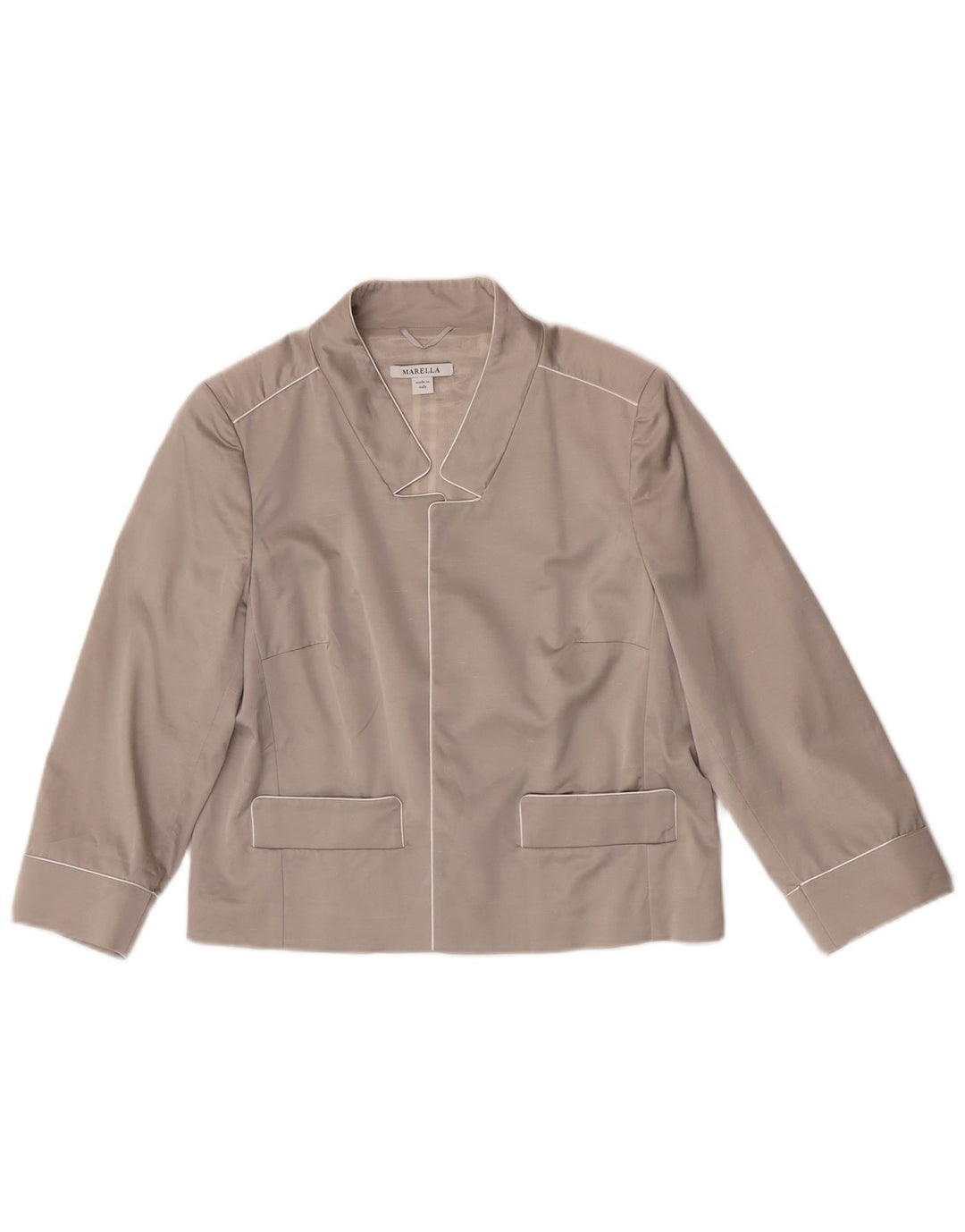 Blazer pentru femei Marella Jachetă Blazer deschisă UK 16 mare, gri, viscoză