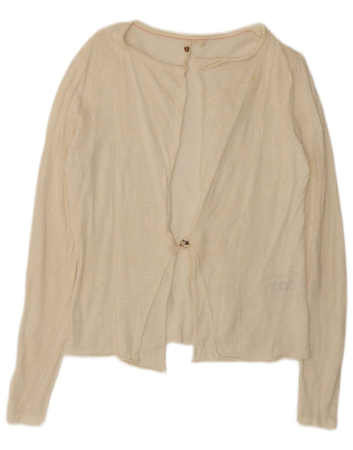 Pulover cardigan pentru femei White Stuff UK 12 Medium Off Linen