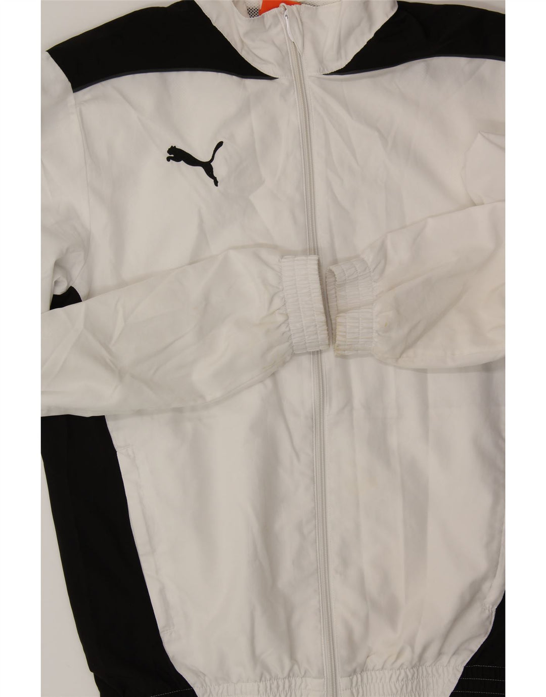 PUMA Mens Graphic Tracksuit Top Jacket Small White Colourblock Polyester Vintage Puma and Second-Hand Puma from Messina Hembry 
