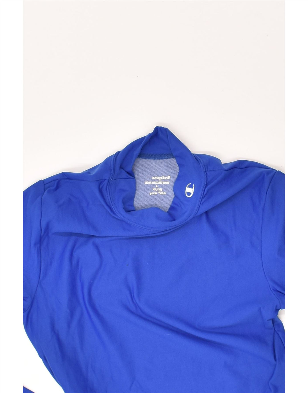 CHAMPION Boys Top Long Sleeve 14-15 Years Large Blue Nylon | Vintage Champion | Thrift | Second-Hand Champion | Used Clothing | Messina Hembry 
