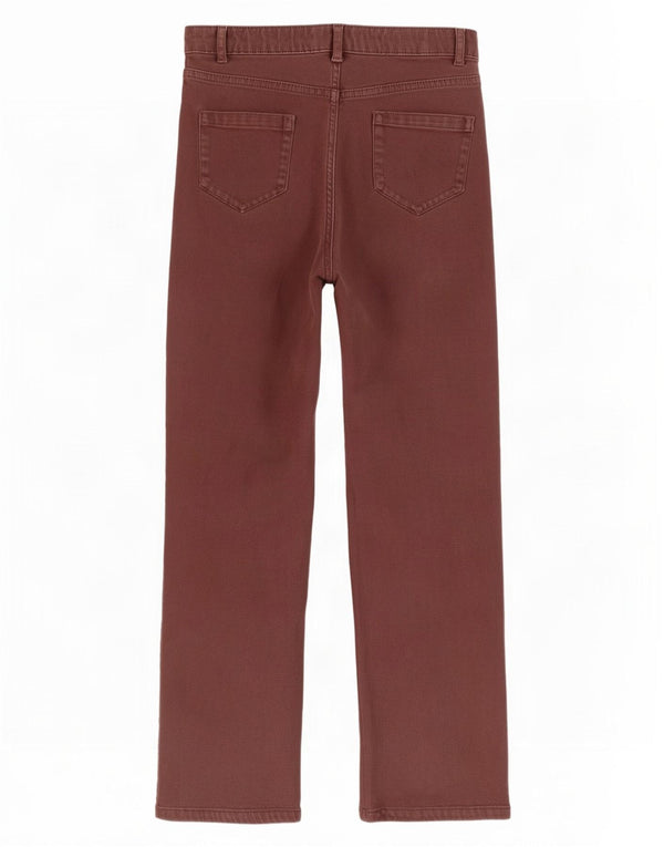 Pantaloni casual drepti pentru femei Marks & Spencer UK 10 Small W28 L27 Maro