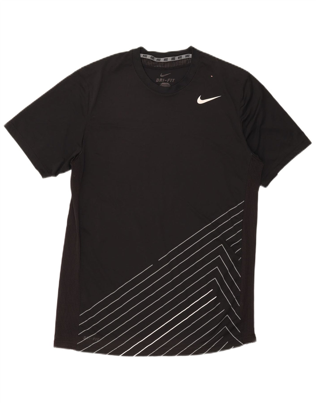Tricou grafic Nike Dri Fit pentru bărbați Top Mediu Negru Poliester