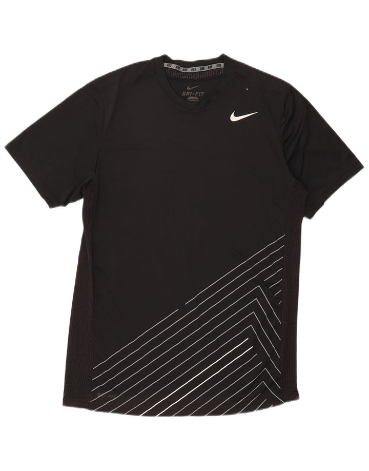 Tricou grafic Nike Dri Fit pentru bărbați Top Mediu Negru Poliester
