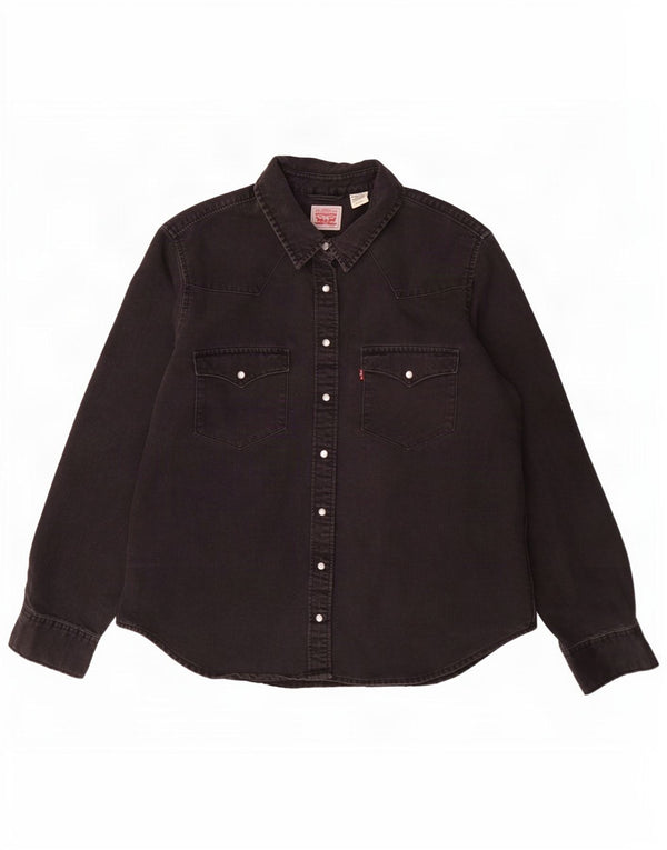 Cămașă de blugi Levi's pentru femei UK 18 XL, bumbac negru