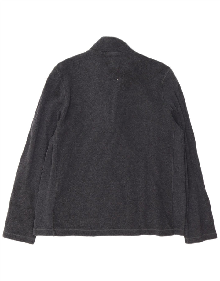 JACK & JONES Pulover cu fermoar pentru bărbați, bumbac gri XL