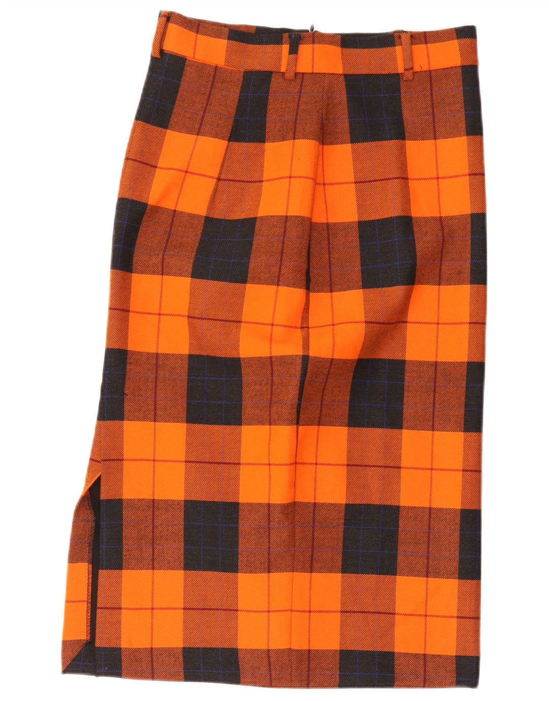 Fusta Dreaptă Vintage Femei W30 Plaid portocaliu mediu