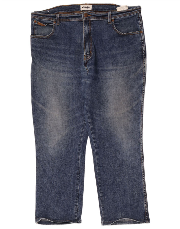 Blugi drepte pentru bărbați Wrangler Texas W40 L27 Bumbac albastru