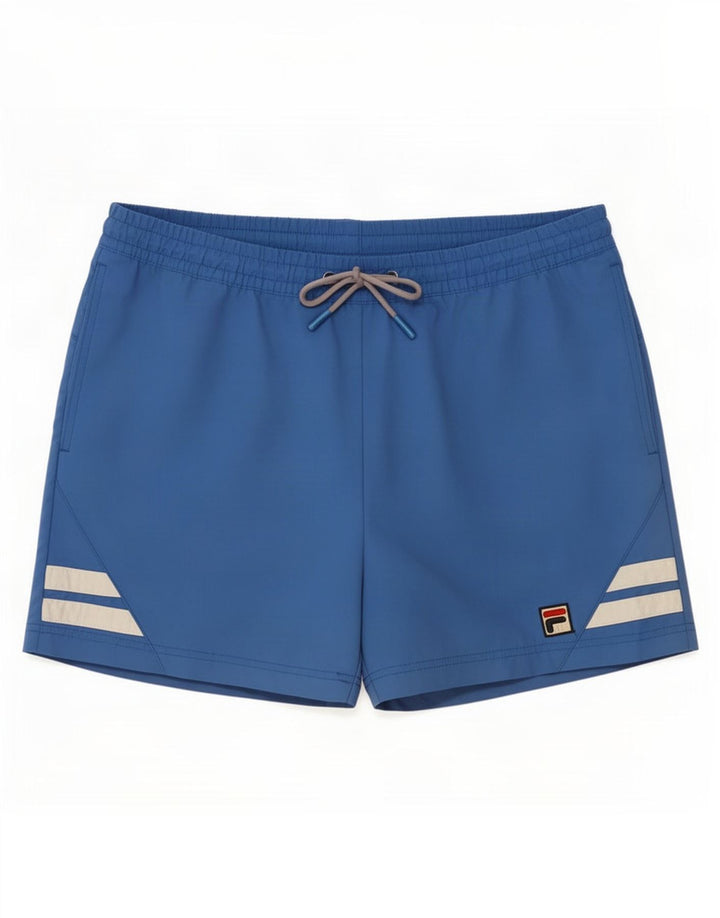 Pantaloni scurți de înot Fila pentru bărbați, mari, albastru, nailon color bloc