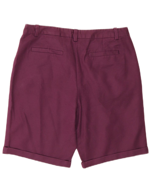 Crew Clothing Pantaloni scurti chino pentru femei UK 12 Medium W30 Bumbac Burgundy