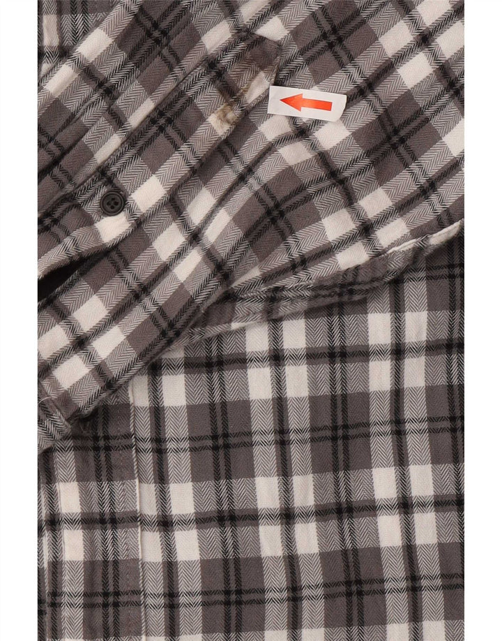 Cămașă de flanel pentru bărbați Chaps XL, bumbac cu carouri gri