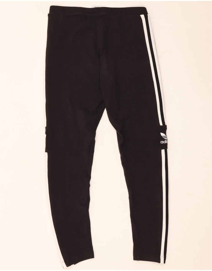 Leggings grafic Adidas pentru femei UK 12, bumbac mediu negru