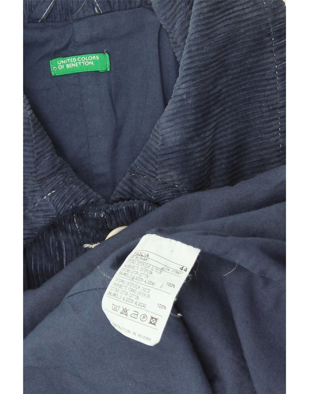 Palton pentru femei Benetton IT 44 Bumbac bleumarin mediu