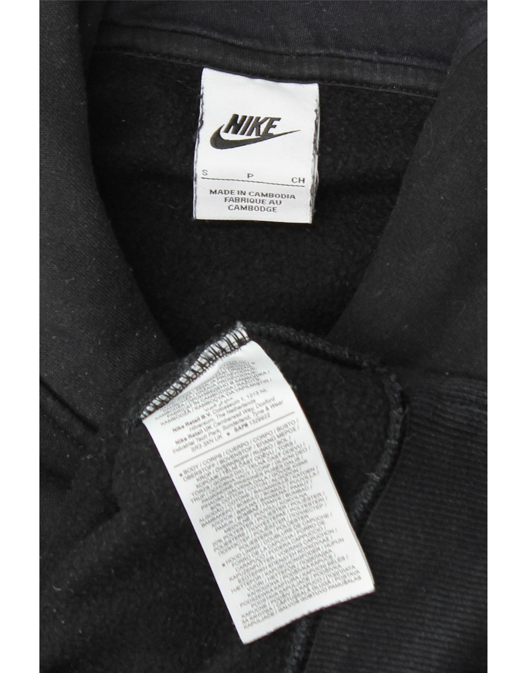 Pulover supradimensionat pentru femei NIKE UK 10 Bumbac negru mic