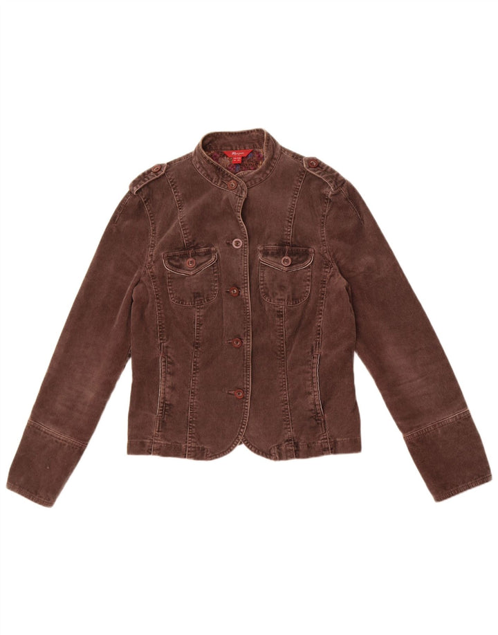 Jachetă din velur pentru femei Monsoon UK 10, bumbac maro mic