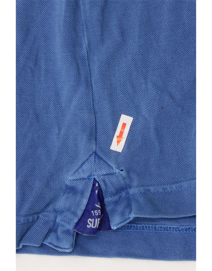 Tricou polo pentru bărbați Superdry, albastru mediu