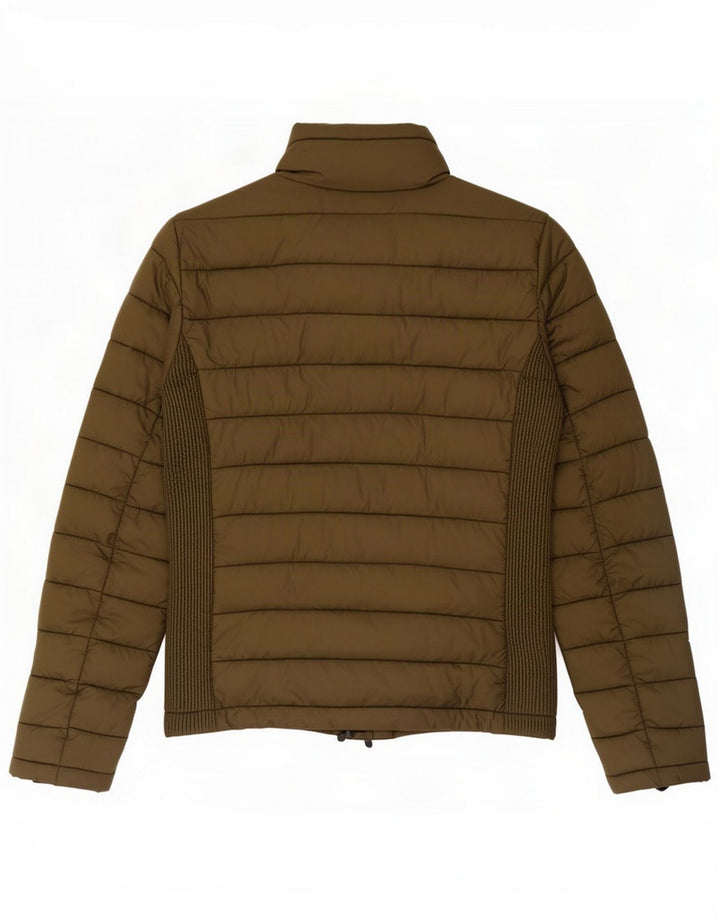 Superdry Jachetă căptușită pentru femei UK 10 Small Khaki Nylon