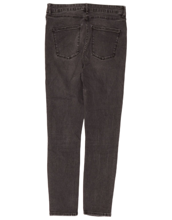 Blugi skinny distressed pentru femei Zara EU 42 Large W32 L28 Gri