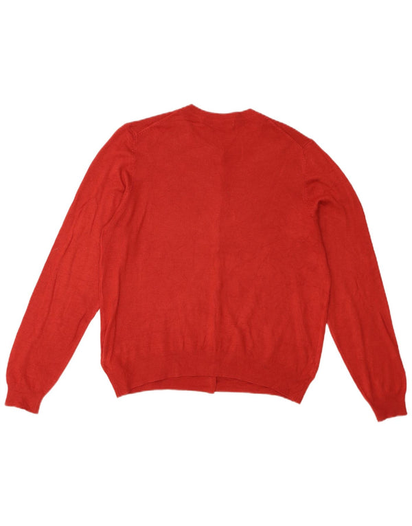 Pulover cardigan pentru femei Marks & Spencer UK 14 mare, roșu, viscoză