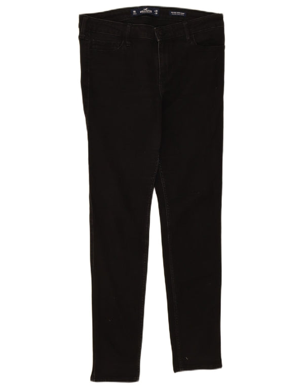 Blugi skinny pentru femei Hollister US 11 Large W30 L30 Bumbac negru