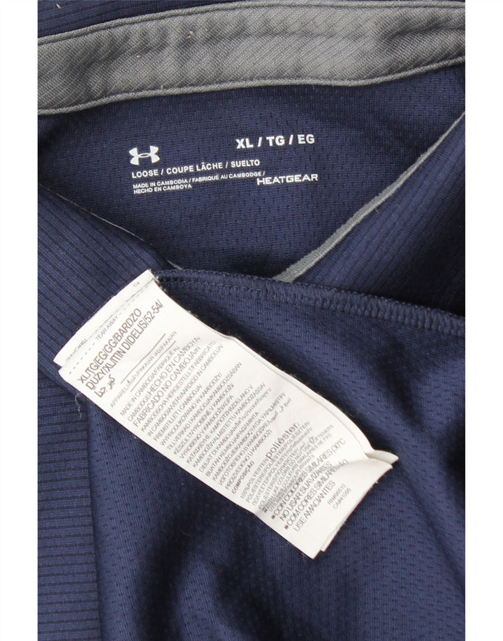 Cămașă polo pentru bărbați UNDER ARMOUR Heat Gear XL, poliester bleumarin