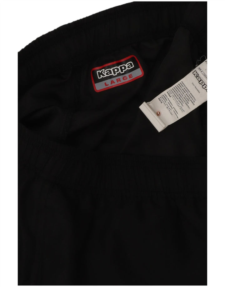 Pantaloni scurți sport grafic Kappa pentru bărbați, mari, negru, poliester