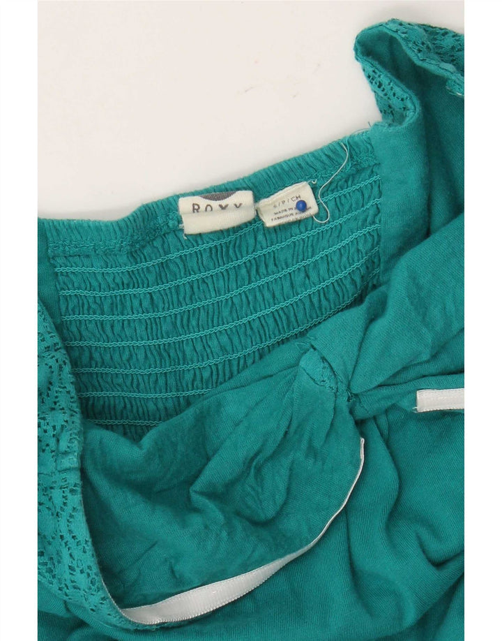 Rochie asimetrică fără bretele pentru femei Roxy UK 10 turcoaz mic