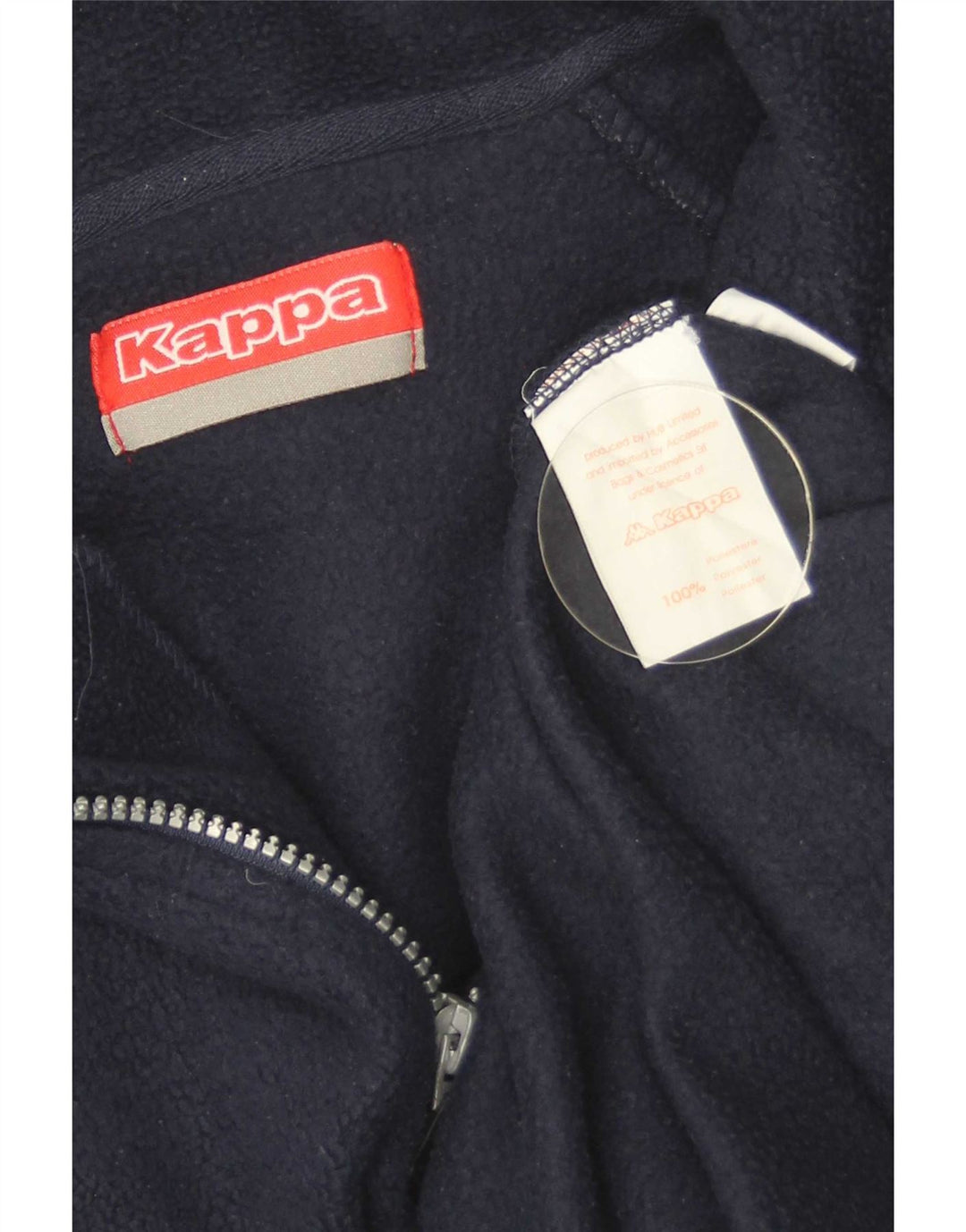 Pulover din fleece pentru bărbați Kappa, cu fermoar, poliester, albastru