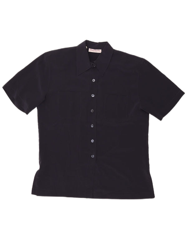 Bluză cămașă cu mânecă scurtă pentru femei RENATO BALESTRA IT 44 Medium Bleumarin