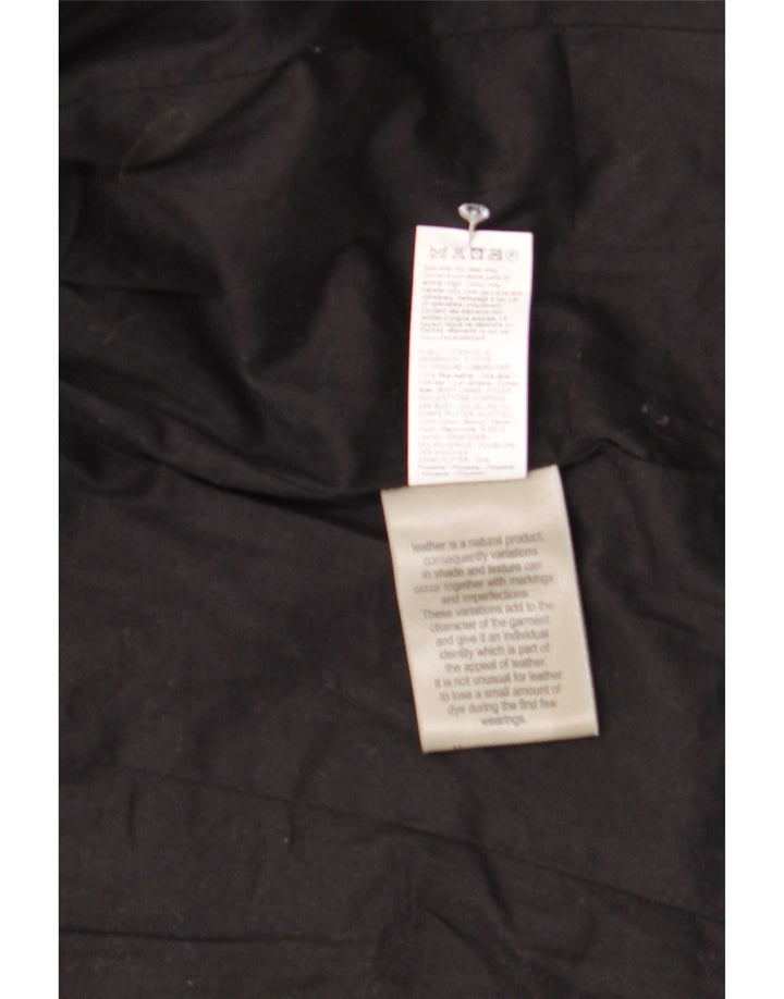 Jachetă motociclist din piele pentru femei River Island UK 12 Medium Black