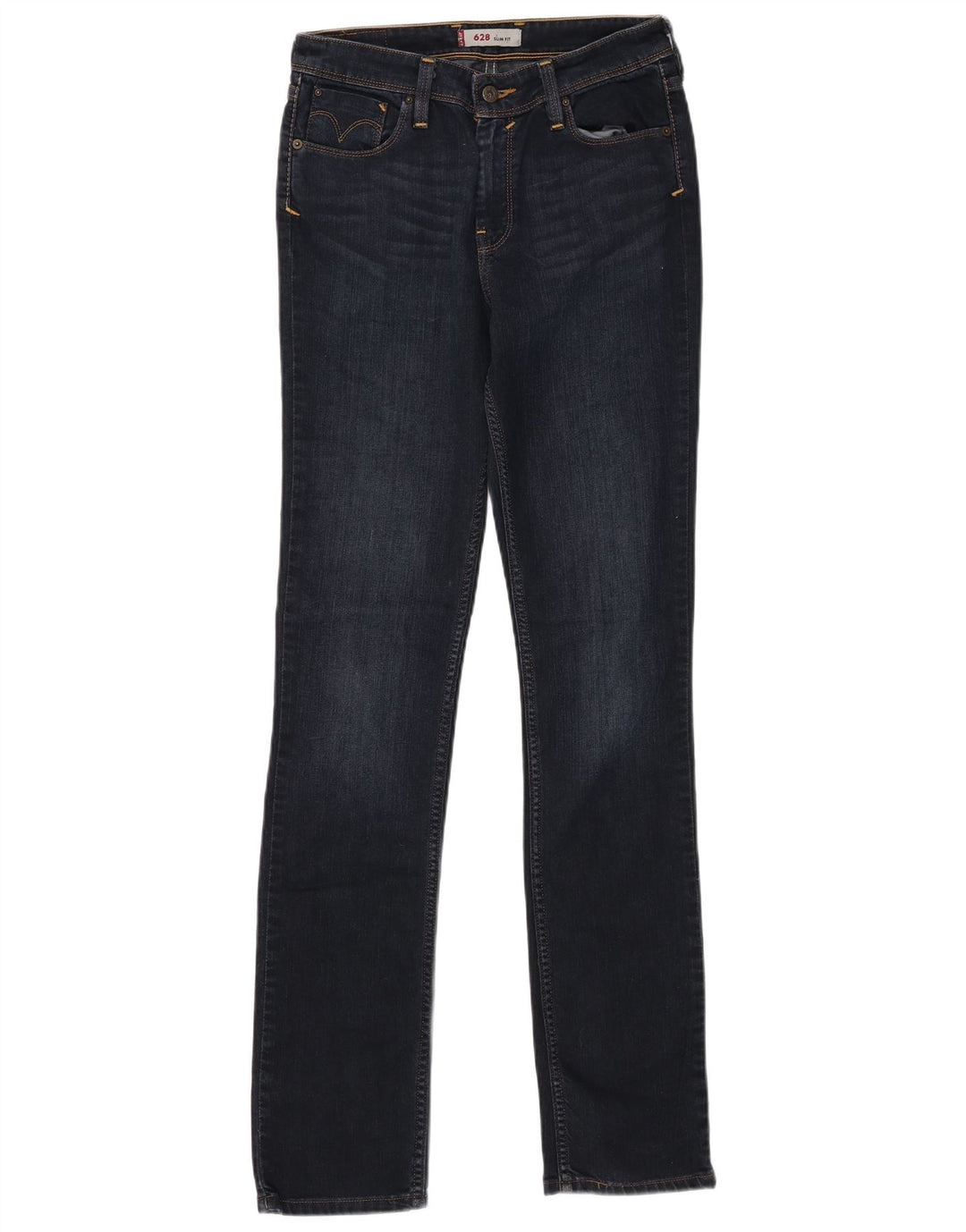 Blugi pentru bărbați LEVI'S 628 Slim W30 L34 Bumbac bleumarin