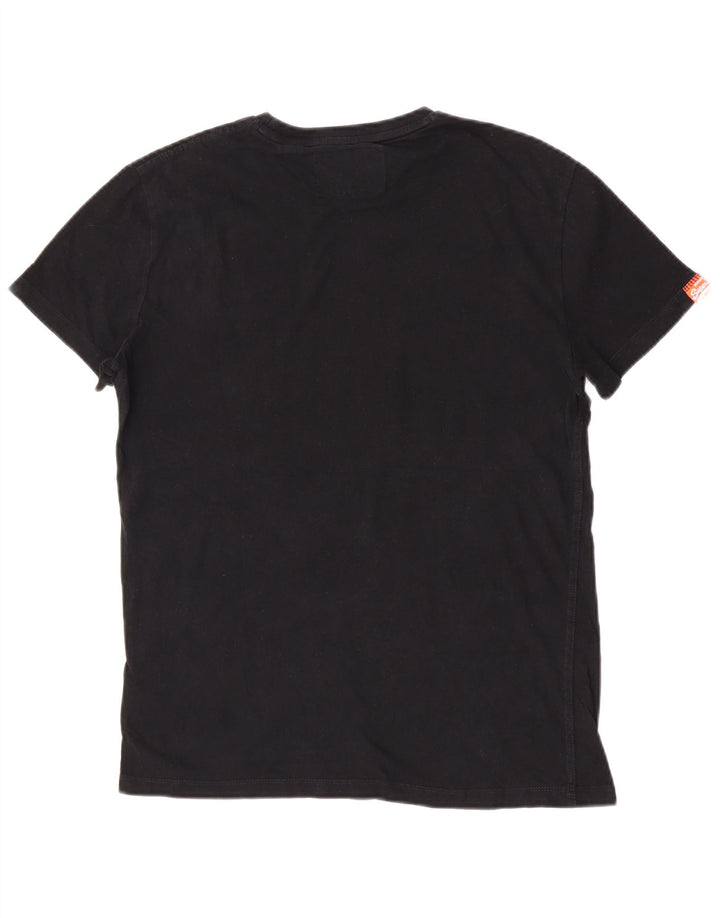 Tricou Superdry pentru bărbați Top mediu negru bumbac