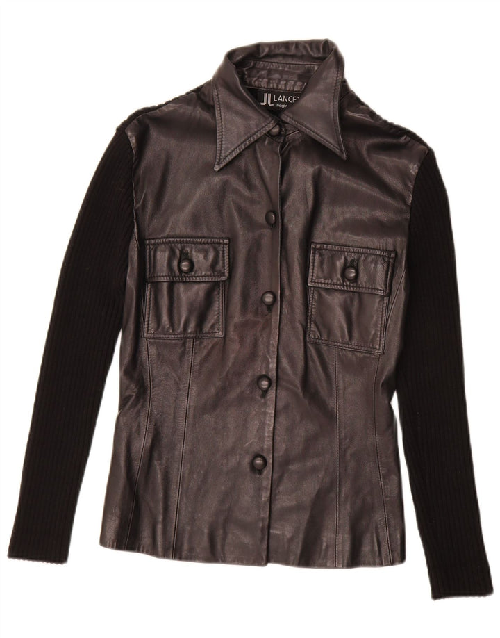 Geacă de piele pentru femei Lancetti IT 42 Medium Black Leather