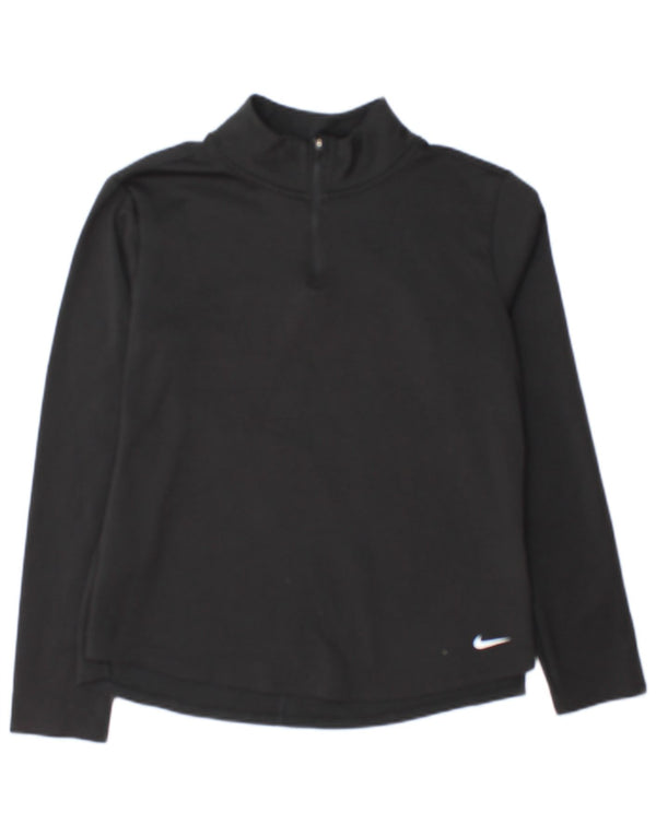 Top cu mânecă lungă pentru femei Therma-Fit cu fermoar și gât UK 14 Medium Negru