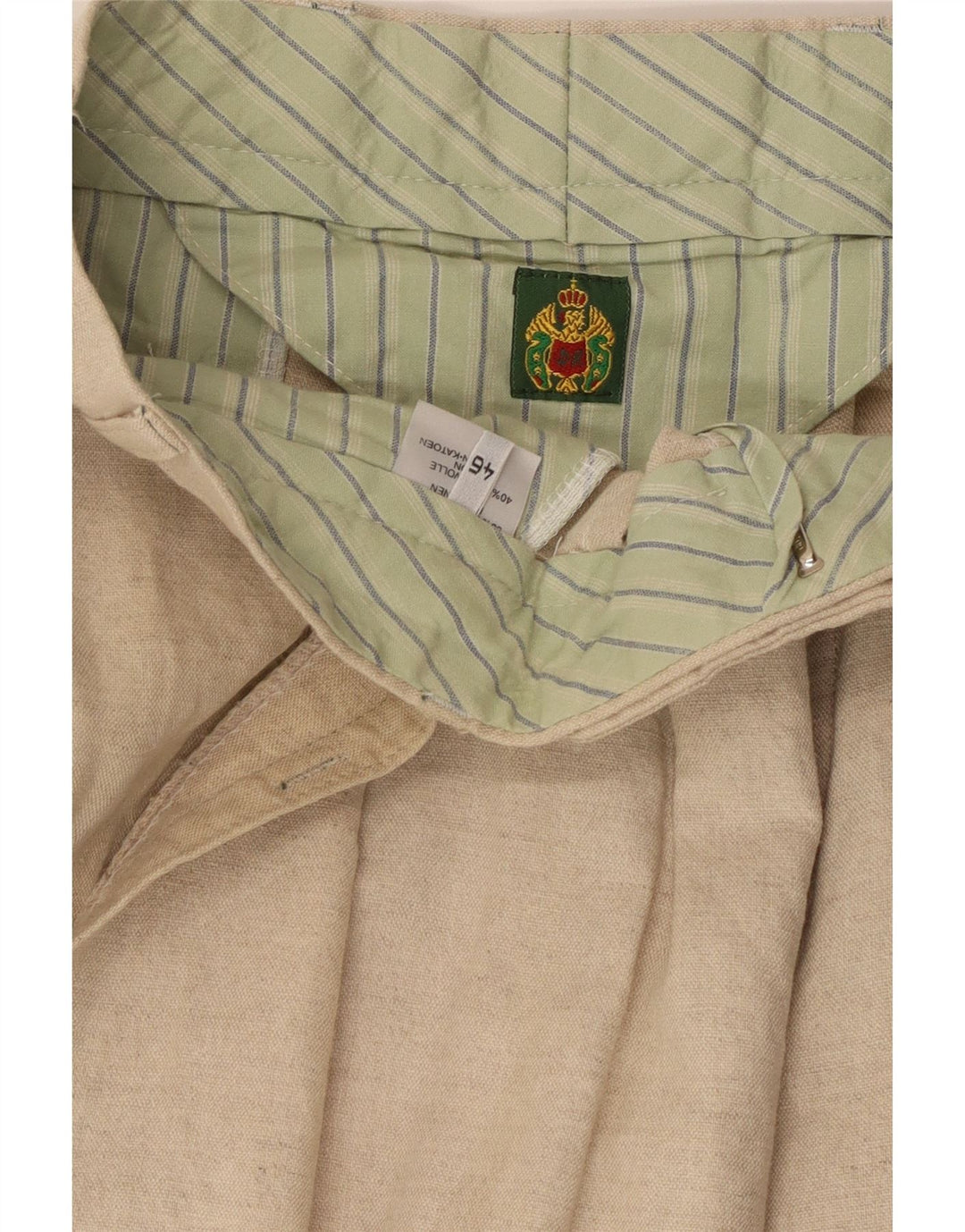 Pantaloni de costum pentru bărbați VINTAGE IT 46 Small L32 L31 Bej in